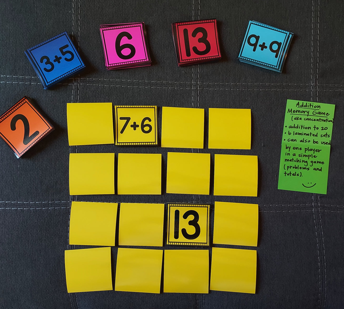 17 Ready-To-Go Math Facts Games (ideal for grades 1-2, lightly used, super fun!)