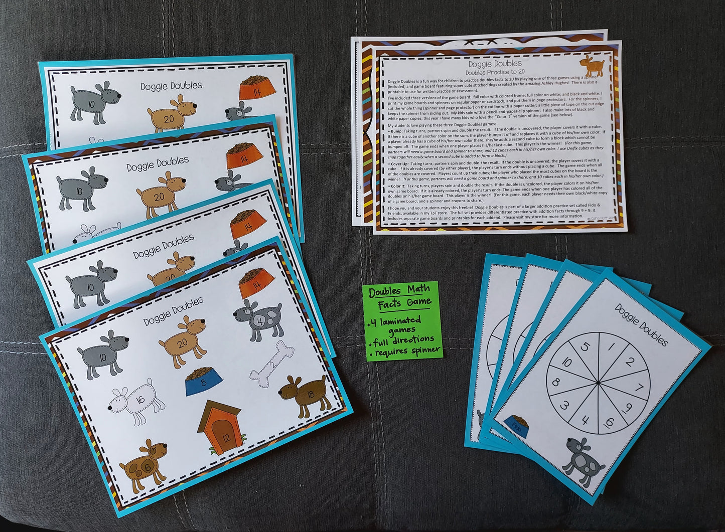 17 Ready-To-Go Math Facts Games (ideal for grades 1-2, lightly used, super fun!)