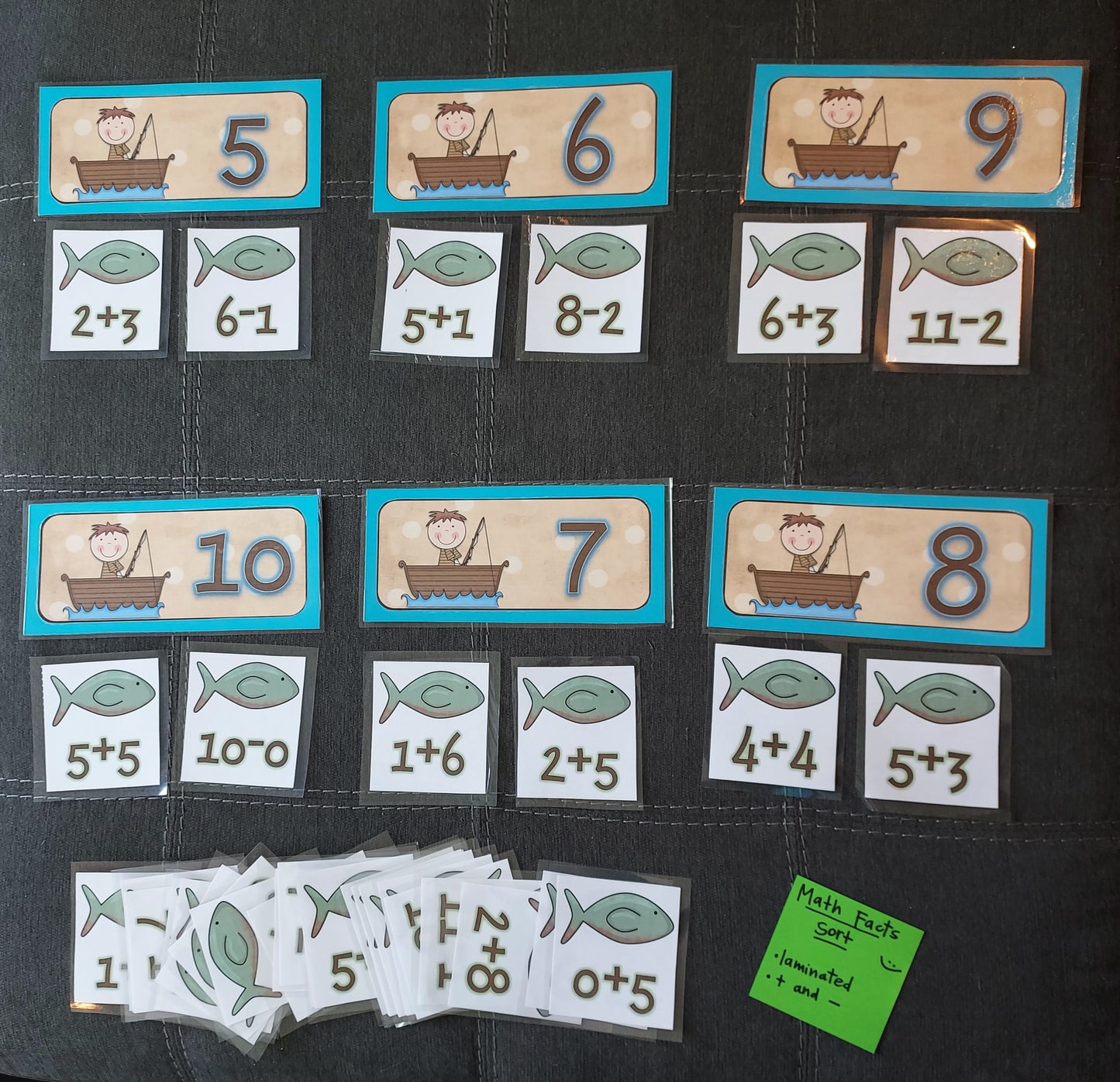 17 Ready-To-Go Math Facts Games (ideal for grades 1-2, lightly used, super fun!)