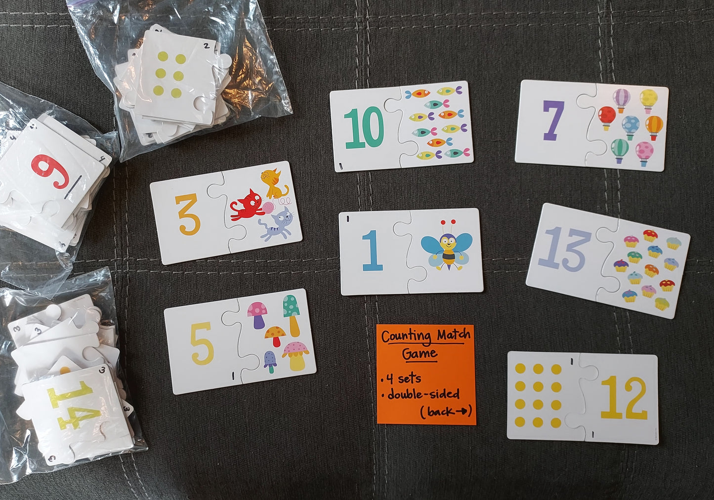 16 Ready-To-Go Counting & Number Sense Games  (ideal for K-1, lightly used, super fun!)