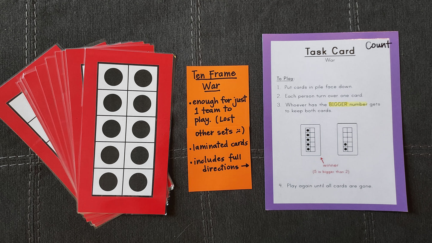 16 Ready-To-Go Counting & Number Sense Games  (ideal for K-1, lightly used, super fun!)