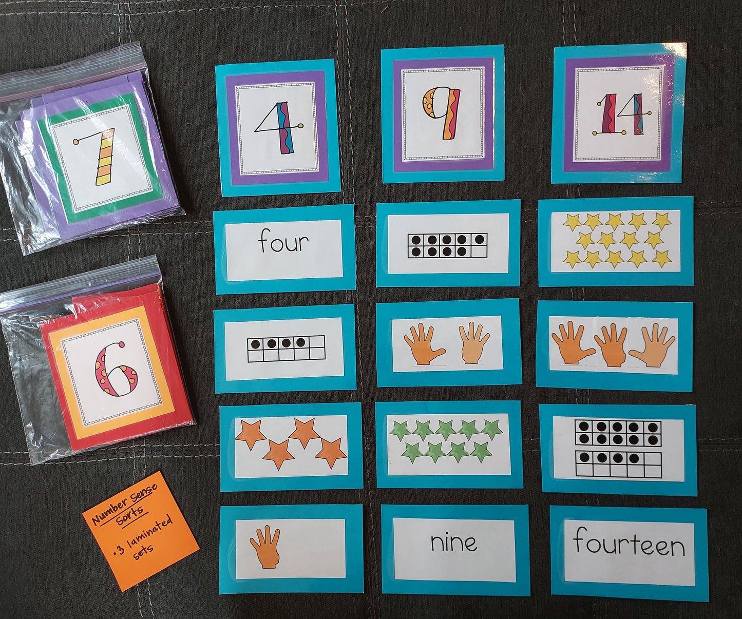 16 Ready-To-Go Counting & Number Sense Games  (ideal for K-1, lightly used, super fun!)