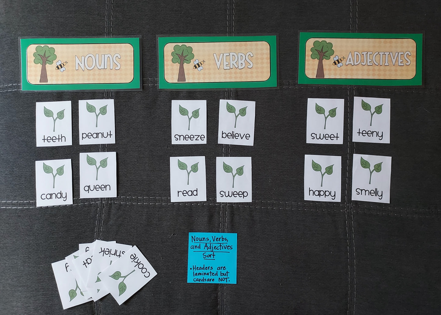 10 Ready-To-Go Games for Teaching (1) Contractions, (2) Nouns/Verbs/Adjectives, and (3) Common vs. Proper Nouns  (set #t-28)