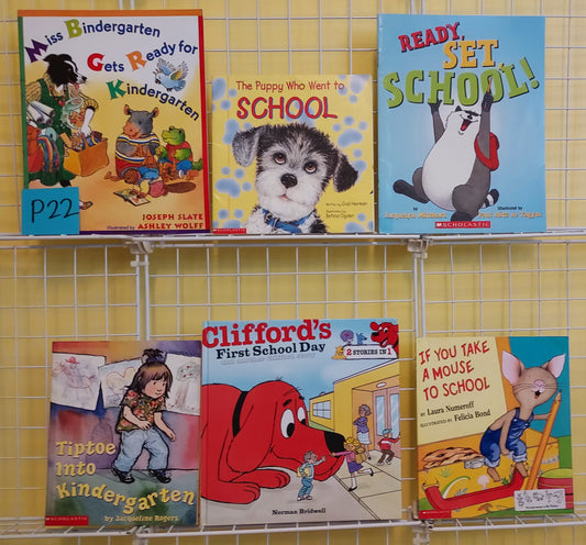 6 picture books ABOUT SCHOOL for Kindergarten and 1st grade (used, set #p22)