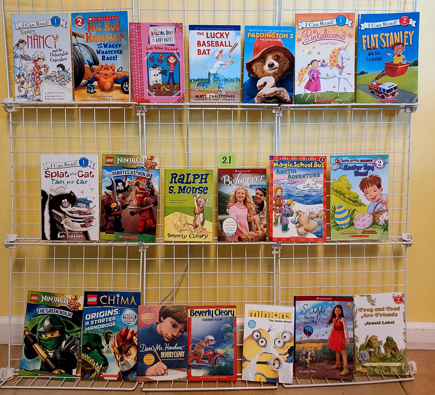 20 children's chapter books & readers for Grades 2-4 (used, set #c21)