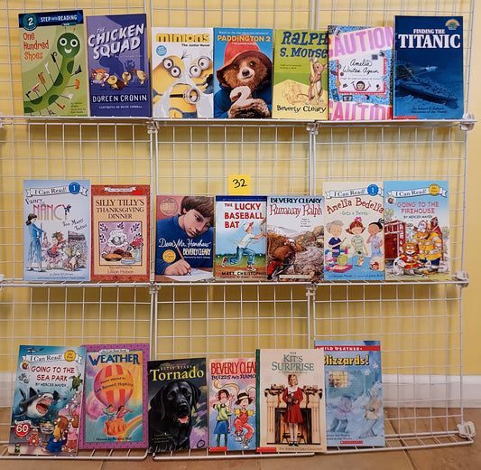 20 children's chapter books & readers for Grades 2-4 (10 new & 10 used / set #c32)