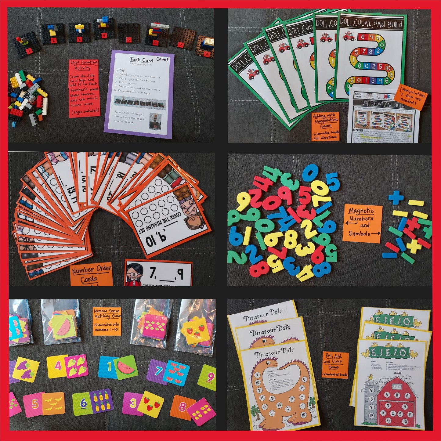 16 Ready-To-Go Counting & Number Sense Games  (ideal for K-1, lightly used, super fun!)