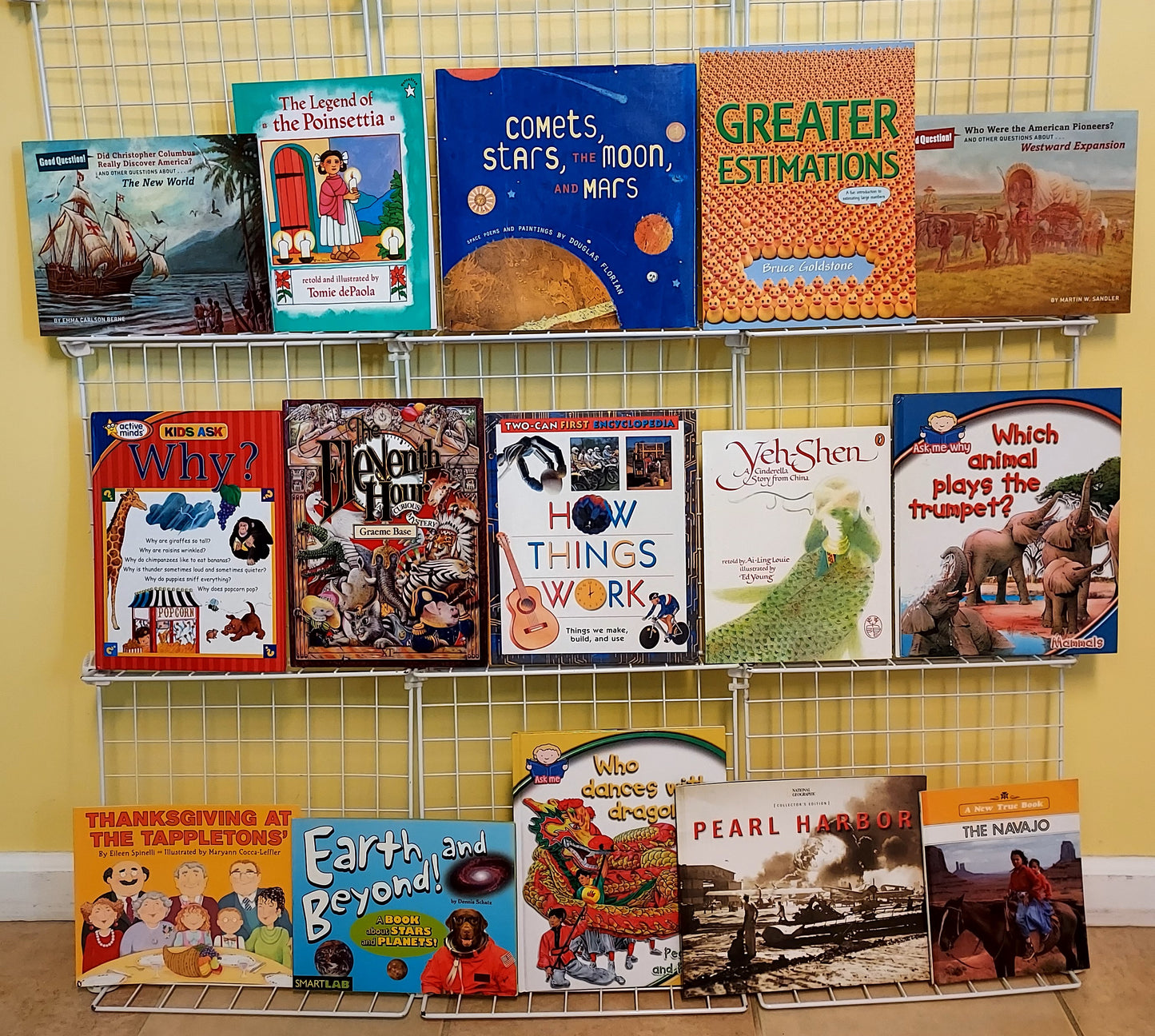 15 children's picture books for Grades 2-5 (6 new & 9 used, set #p34)