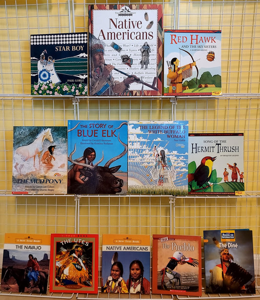 12 children's books about NATIVE AMERICANS  (used, set #p64)