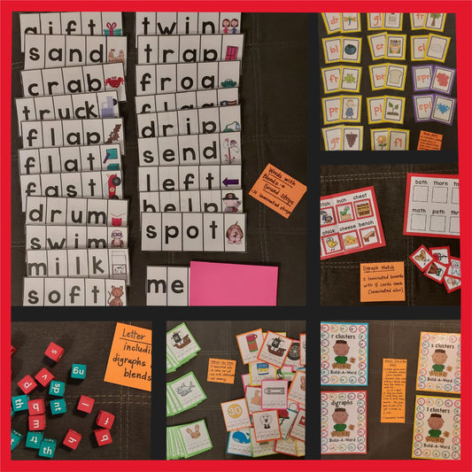 12 Ready-to-Go Games for Teaching Blends and Digraphs (set #t-32)