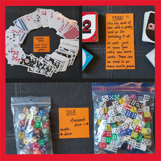 Cards and Dice for Classroom Math Activities