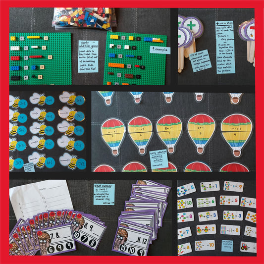 10 Ready-to-Go Math Activities for K-1  (lightly used, super fun!)